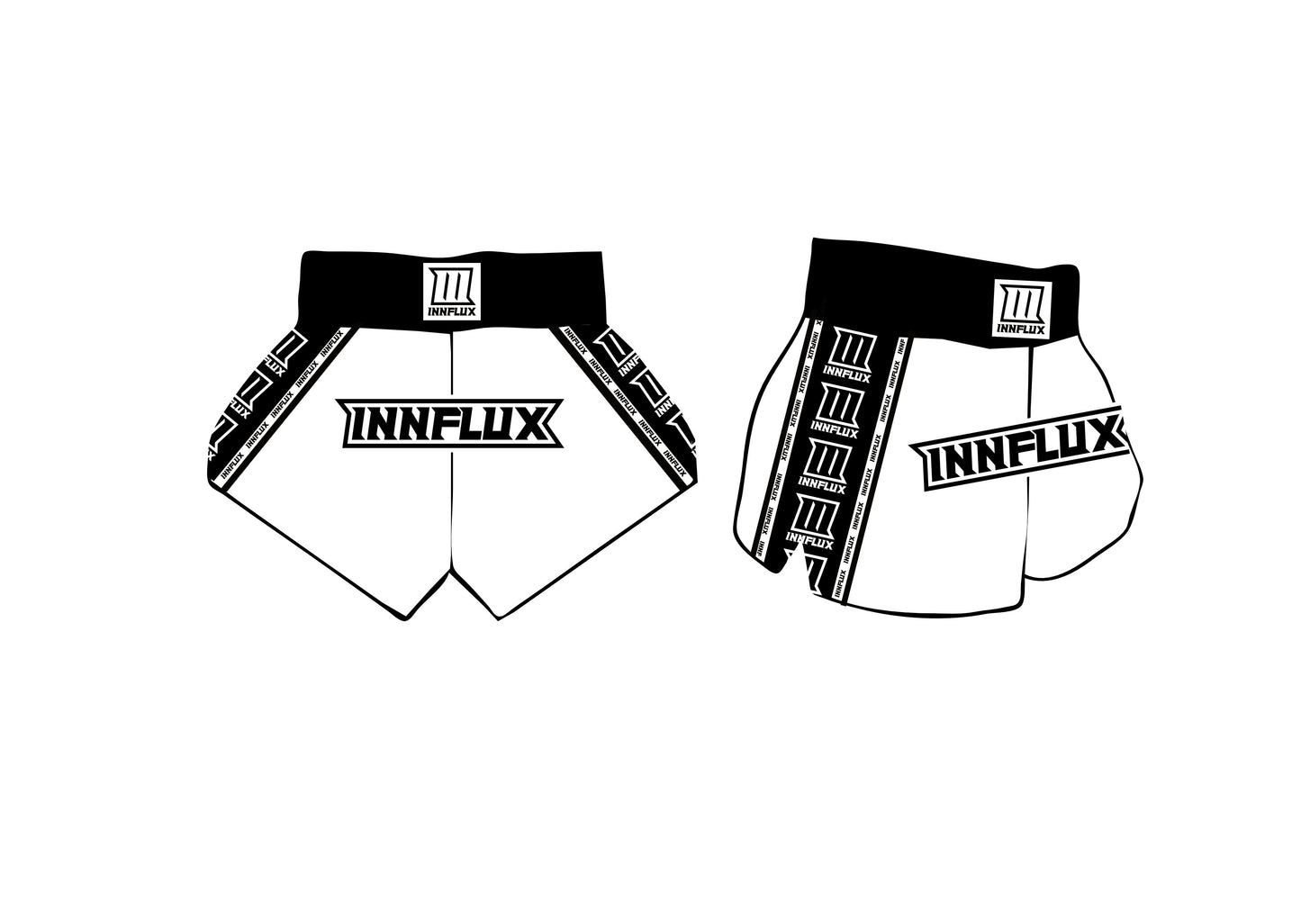 Thai shorts Black/white