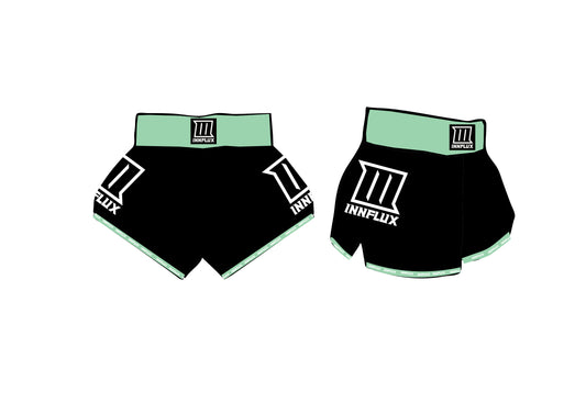 Thai boxing Mint green block shorts