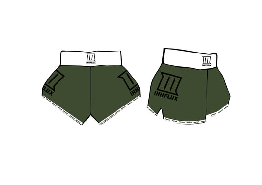Thai boxing Moss green block Shorts