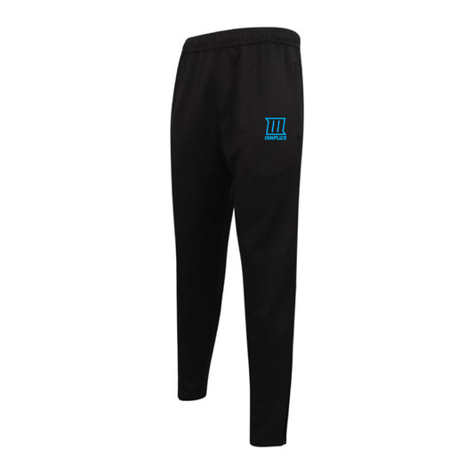 black track suit bottoms blue logo track pants men's athletic wear stylish track suit bottoms comfortable track pants  "Black track suit bottoms with blue logo" "Men's black track suit pants featuring a blue logo" "Stylish and comfortable black track suit bottoms with blue design"